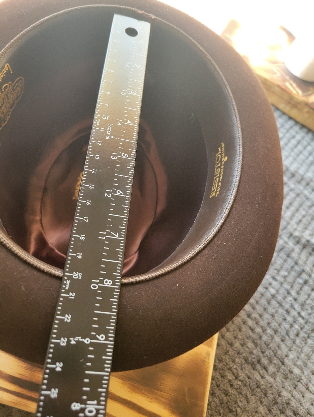 1950s 1960s Resistol Fedora Hat 5 X Beaver Mens Sz 7 1/8  Vintage - Picture 5 of 9